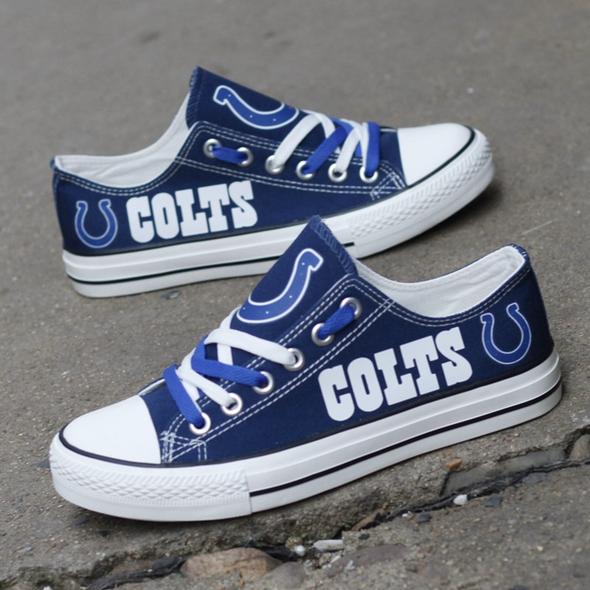 Women's Indianapolis Colts Repeat Print Low Top Sneakers 003